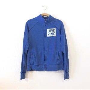 victoria secret PINK blue zip up jacket